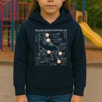 Anatomy Of A Roller Skate Kids Hoodie thumb 3