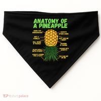 Anatomy Of A Pineapple Funny Upside Down Pineapple USA-Made Doggie Bandana thumb 0