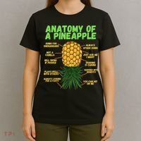 Anatomy Of A Pineapple Funny Upside Down Pineapple T-Shirt thumb 4