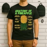 Anatomy Of A Pineapple Funny Upside Down Pineapple T-Shirt thumb 6