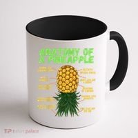 Anatomy Of A Pineapple Funny Upside Down Pineapple Coffee Mug thumb 1