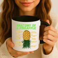 Anatomy Of A Pineapple Funny Upside Down Pineapple Coffee Mug thumb 3