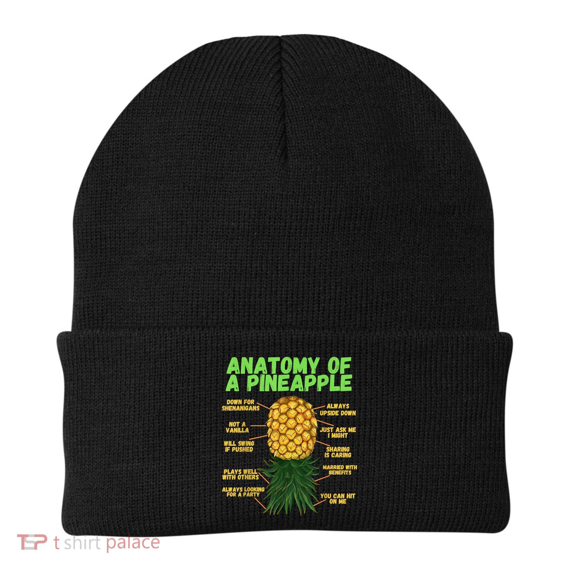 Anatomy Of A Pineapple Funny Upside Down Pineapple Beanie