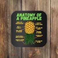 Anatomy Of A Pineapple Funny Upside Down Pineapple Coaster thumb 0