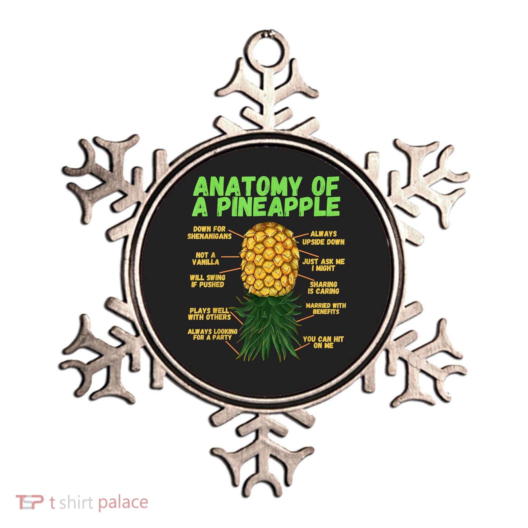 Anatomy Of A Pineapple Funny Upside Down Pineapple Ornament