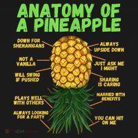 Anatomy Of A Pineapple Funny Upside Down Pineapple Women's Tank Top thumb 5