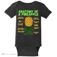 Anatomy Of A Pineapple Funny Upside Down Pineapple Baby Bodysuit thumb 0