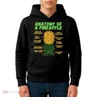 Anatomy Of A Pineapple Funny Upside Down Pineapple Kids Hoodie thumb 4