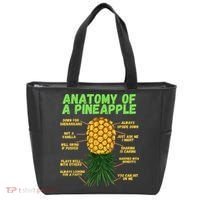 Anatomy Of A Pineapple Funny Upside Down Pineapple Tote Bag thumb 0