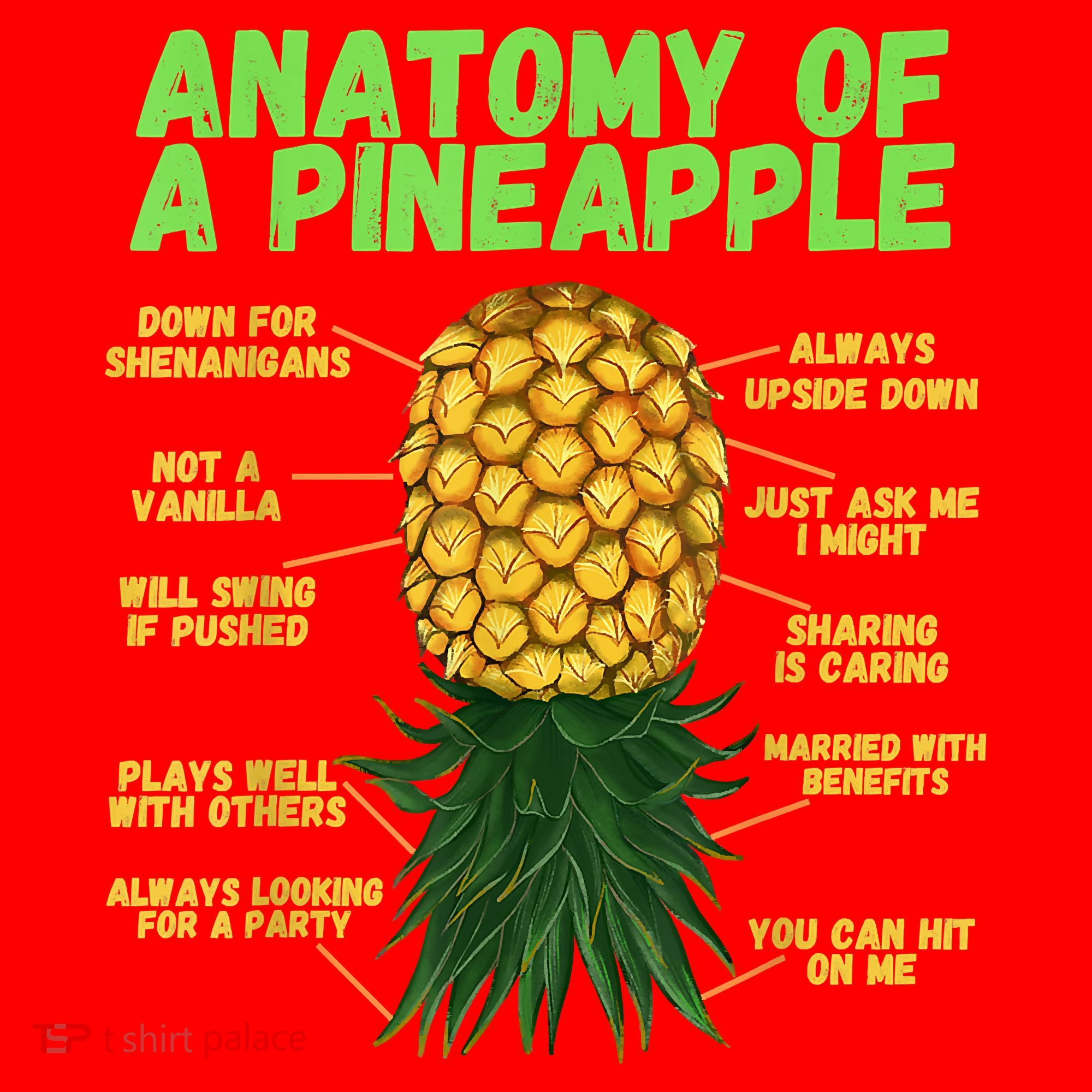 Anatomy Of A Pineapple Funny Upside Down Pineapple Santa Hat