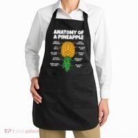 Anatomy Of A Pineapple Swinger Funny Upside Down Pineapple Apron thumb 2