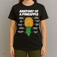 Anatomy Of A Pineapple Swinger Funny Upside Down Pineapple T-Shirt thumb 4