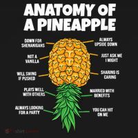 Anatomy Of A Pineapple Swinger Funny Upside Down Pineapple T-Shirt thumb 7