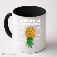 Anatomy Of A Pineapple Swinger Funny Upside Down Pineapple Coffee Mug thumb 0