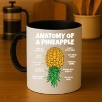 Anatomy Of A Pineapple Swinger Funny Upside Down Pineapple Coffee Mug thumb 4