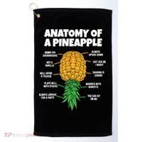 Anatomy Of A Pineapple Swinger Funny Upside Down Pineapple Golf Towel thumb 0