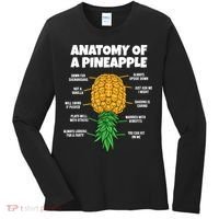 Anatomy Of A Pineapple Swinger Funny Upside Down Pineapple Women's Long Sleeve Shirt thumb 0