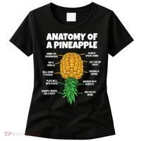 Anatomy Of A Pineapple Swinger Funny Upside Down Pineapple Women's T-Shirt thumb 0