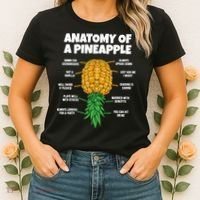 Anatomy Of A Pineapple Swinger Funny Upside Down Pineapple Women's T-Shirt thumb 2