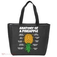 Anatomy Of A Pineapple Swinger Funny Upside Down Pineapple Tote Bag thumb 0