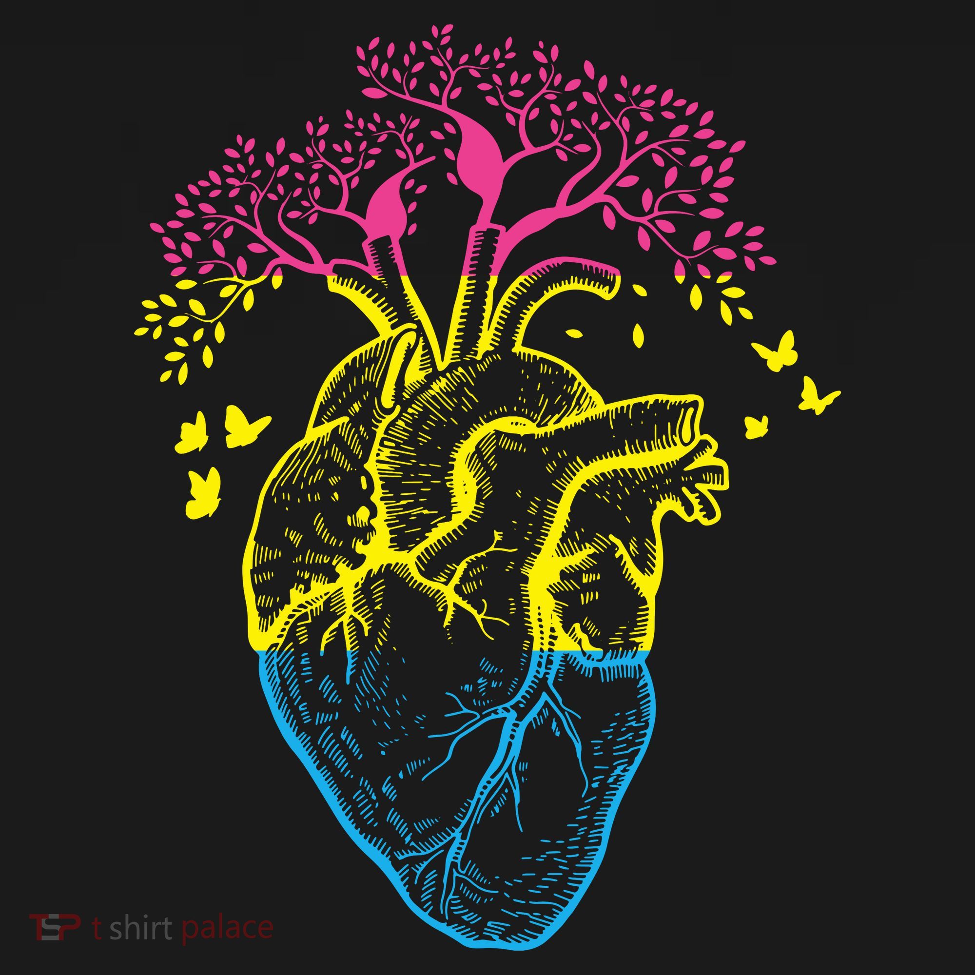 Anatomy Of A Pansexual Heart Pan Pride Anatomical LGBT Long Sleeve Shirt
