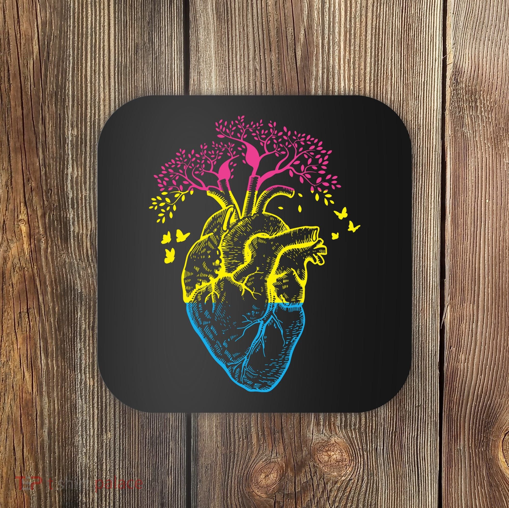 Anatomy Of A Pansexual Heart Pan Pride Anatomical LGBT Coaster