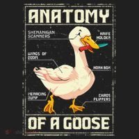 Anatomy Of A Goose Funny Goose Women's Sweatshirt thumb 2