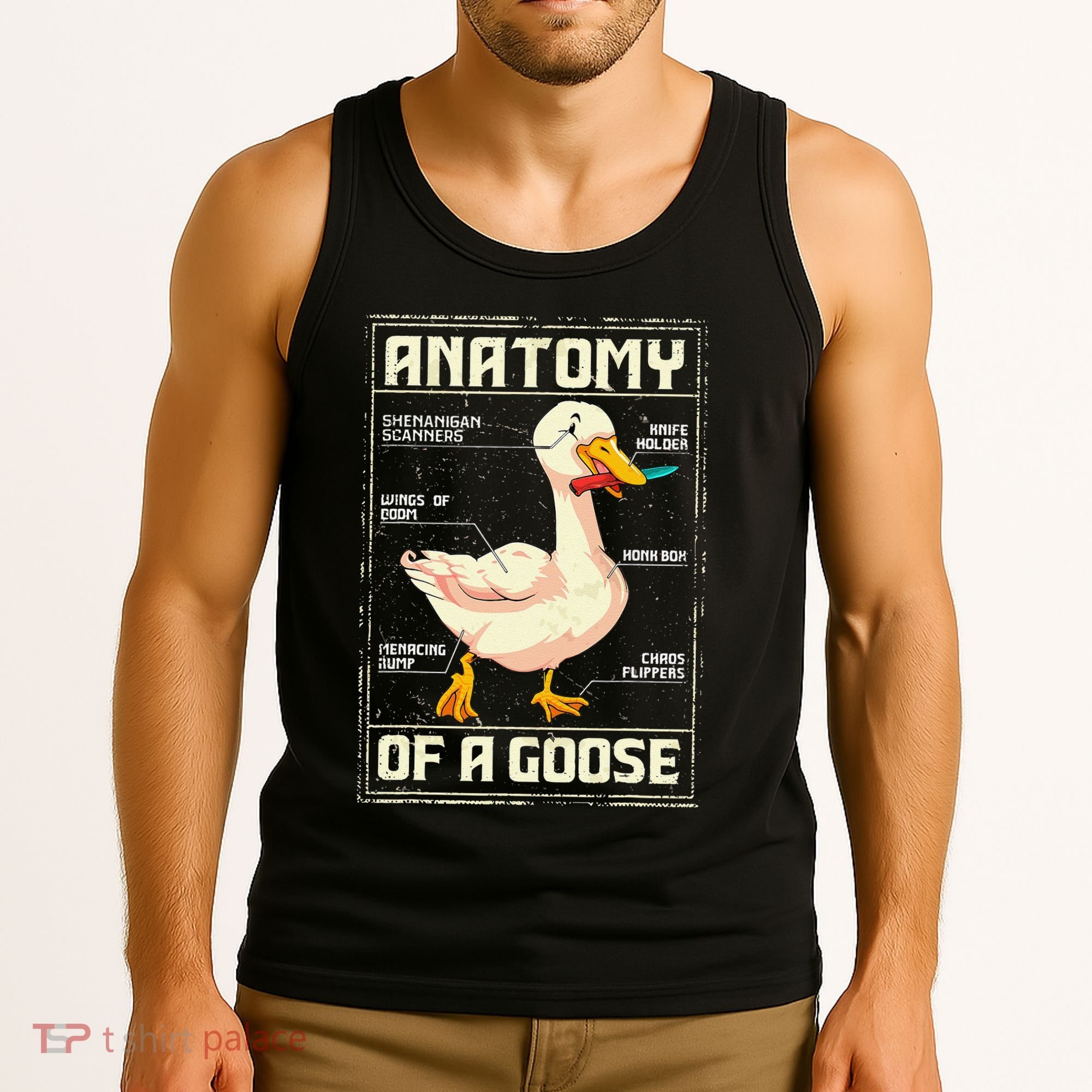Anatomy Of A Goose Funny Goose Tank Top