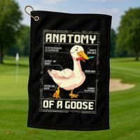 Anatomy Of A Goose Funny Goose Golf Towel thumb 1