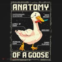 Anatomy Of A Goose Funny Goose Kids Sweatshirt thumb 2