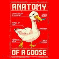 Anatomy Of A Goose Funny Goose Santa Hat thumb 1