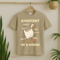 Anatomy Of A Goose Funny Meme Animal Lover Goose Honk Bonk T-Shirt thumb 2