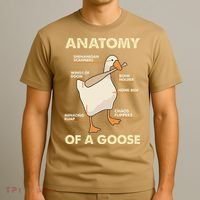 Anatomy Of A Goose Funny Meme Animal Lover Goose Honk Bonk T-Shirt thumb 3
