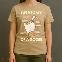 Anatomy Of A Goose Funny Meme Animal Lover Goose Honk Bonk T-Shirt thumb 4