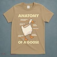 Anatomy Of A Goose Funny Meme Animal Lover Goose Honk Bonk T-Shirt thumb 5