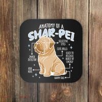 Anatomy Of A Sharpei Dog Coaster thumb 0