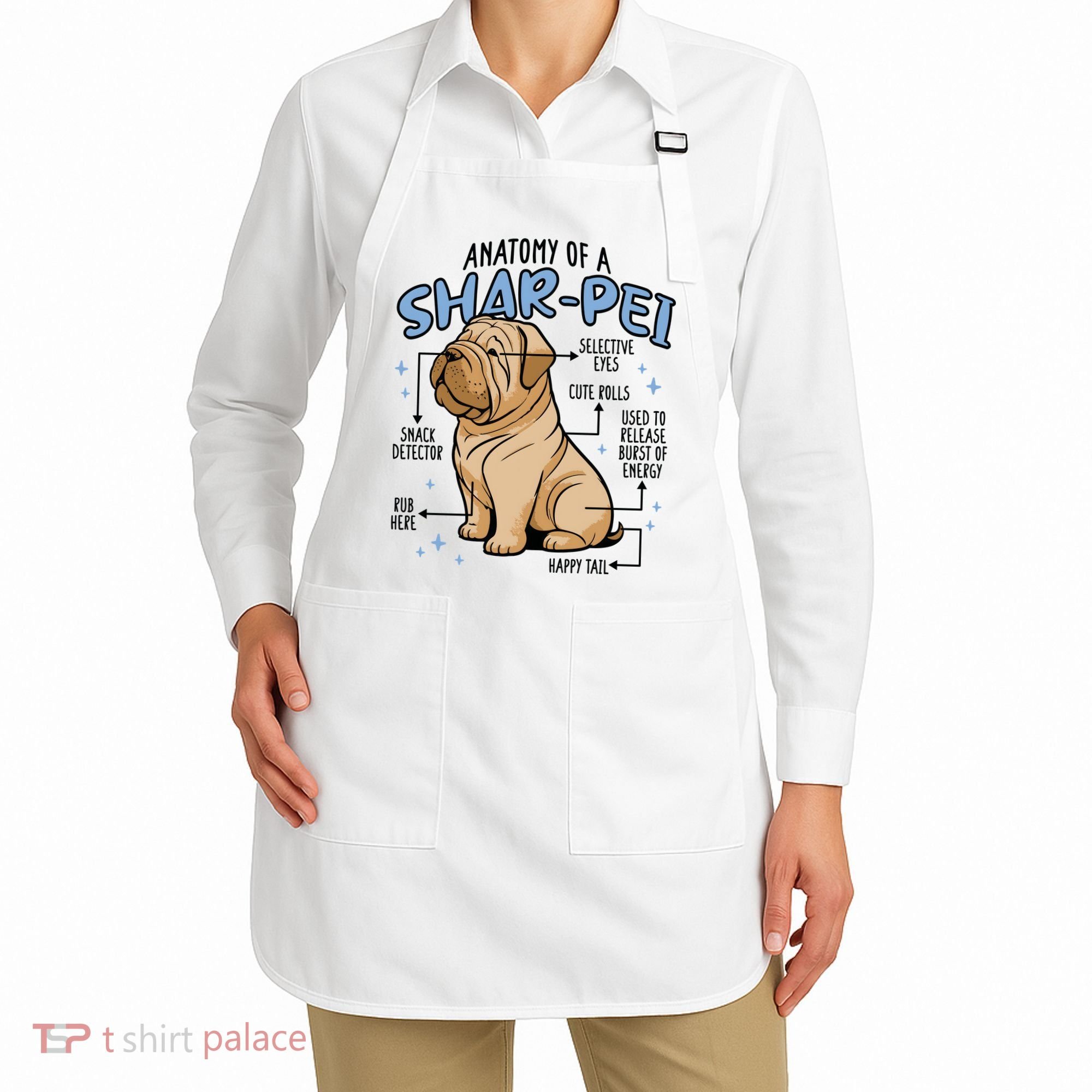 Anatomy Of A Sharpei Dog Apron