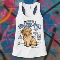 Anatomy Of A Sharpei Dog Women's Tank Top thumb 3