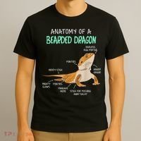 Anatomy Of A Bearded Dragon Bearded Dragon Lizard Pogona Reptile T-Shirt thumb 3