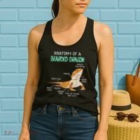 Anatomy Of A Bearded Dragon Bearded Dragon Lizard Pogona Reptile Women's Tank Top thumb 2