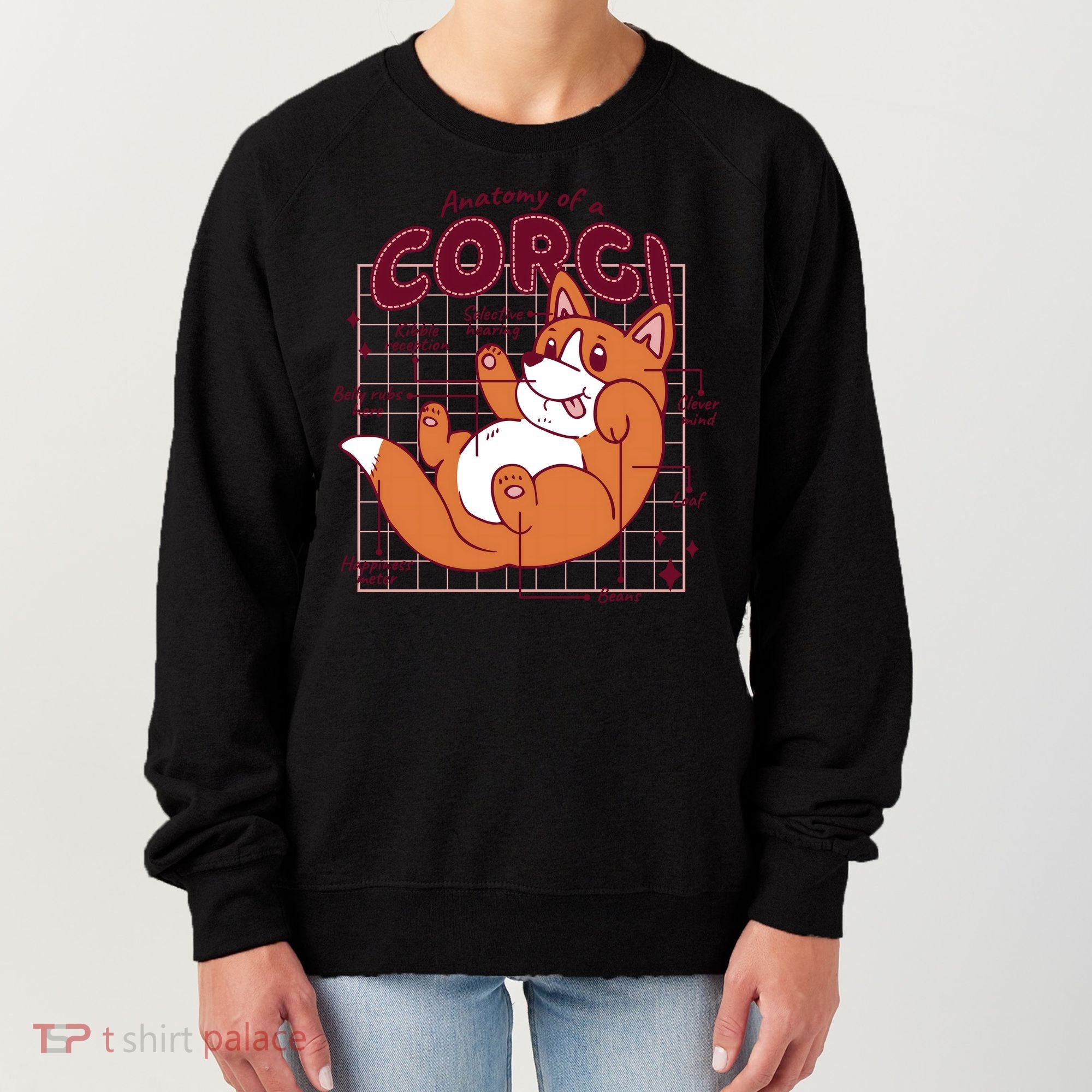 Anatomy Of A Corgi Dog Women's Sweatshirt