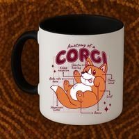 Anatomy Of A Corgi Dog Coffee Mug thumb 2