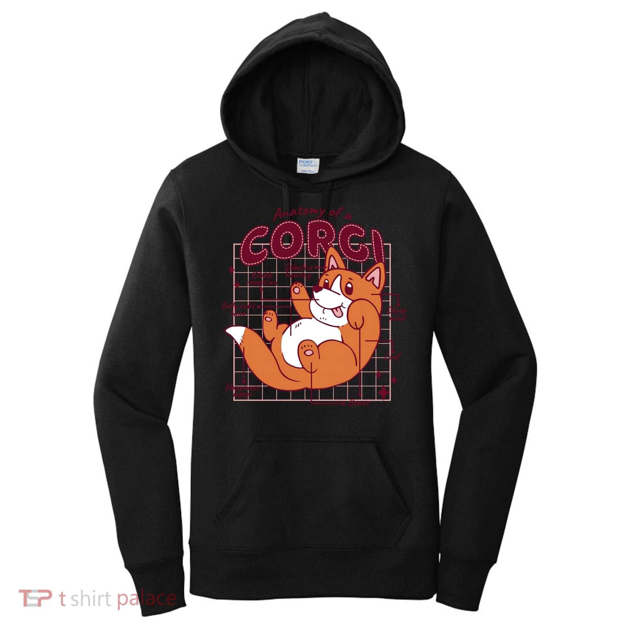 Anatomy Of A Corgi Dog Women's Hoodie