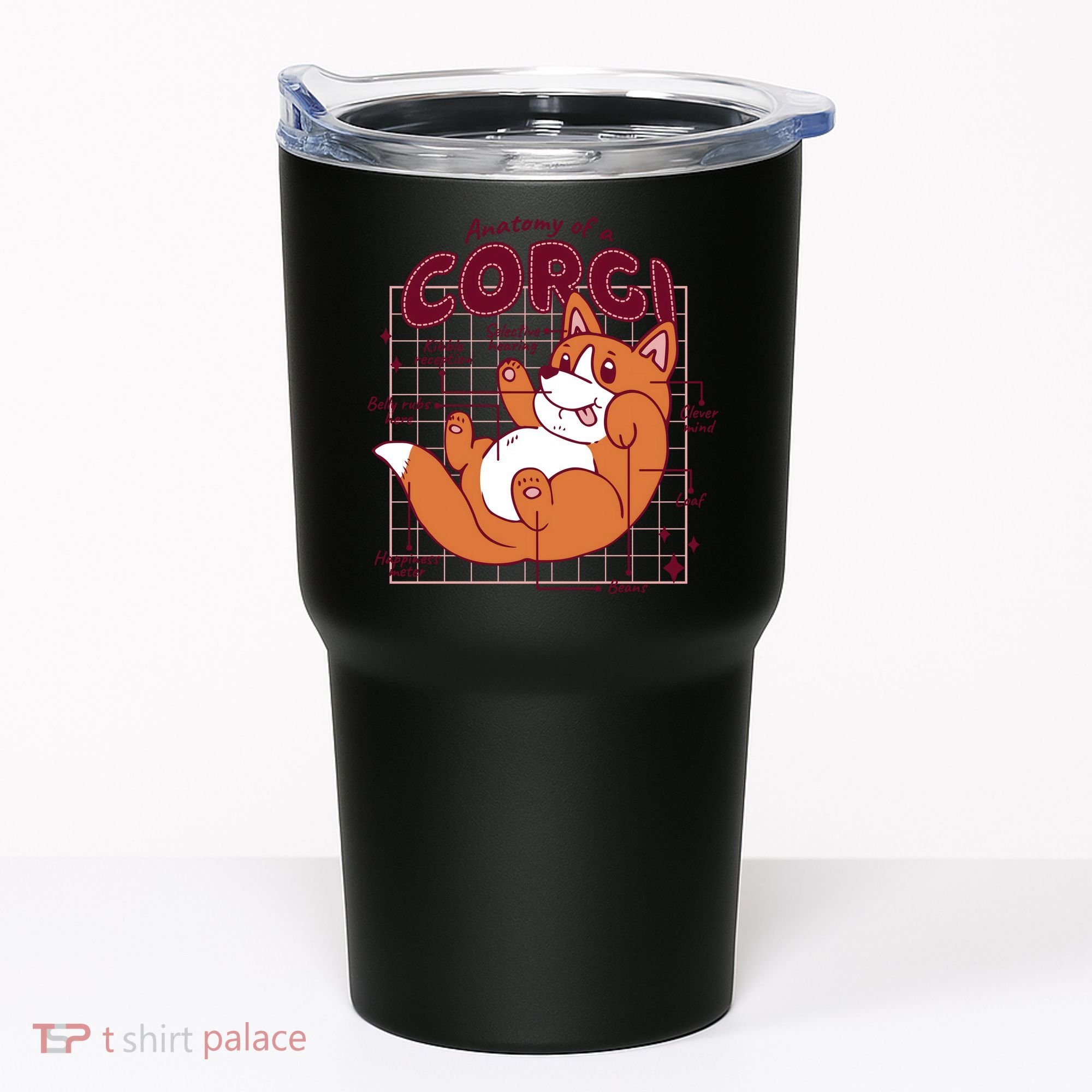 Anatomy Of A Corgi Dog Tumbler