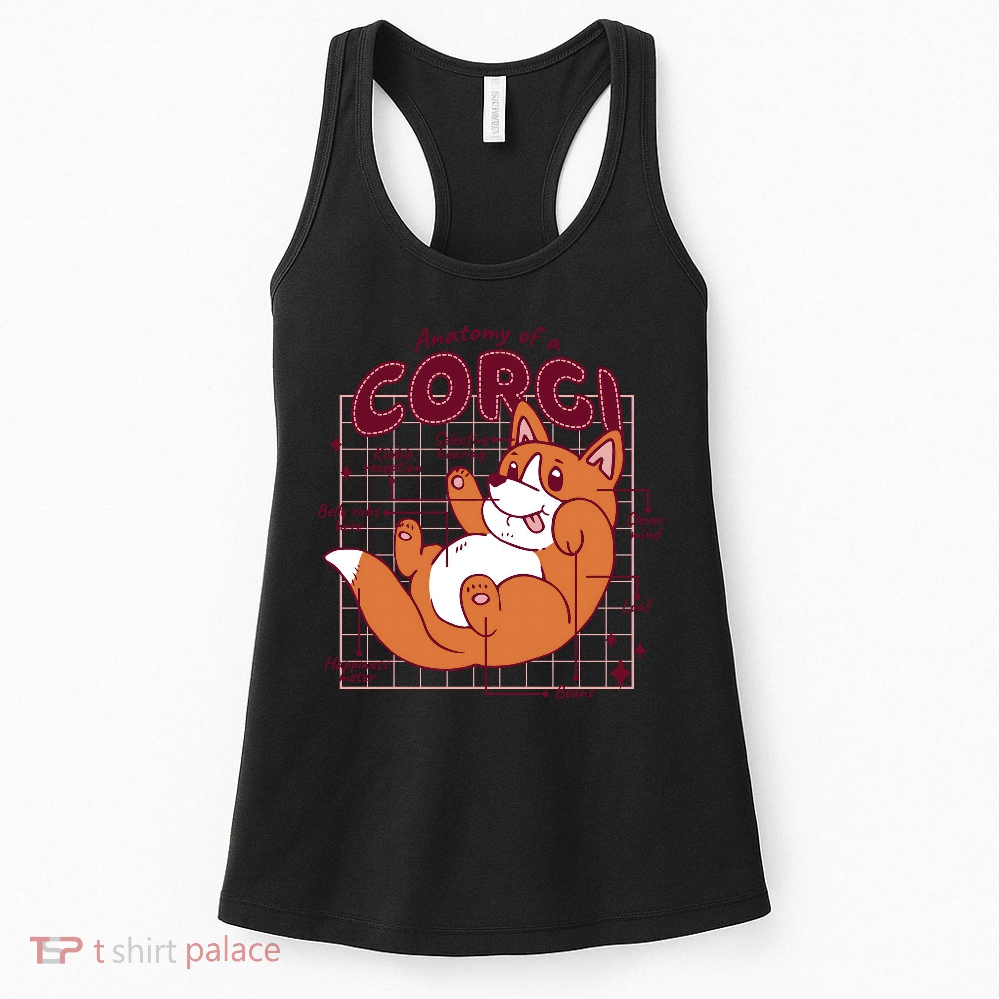 Anatomy Of A Corgi Dog Women's Tank Top
