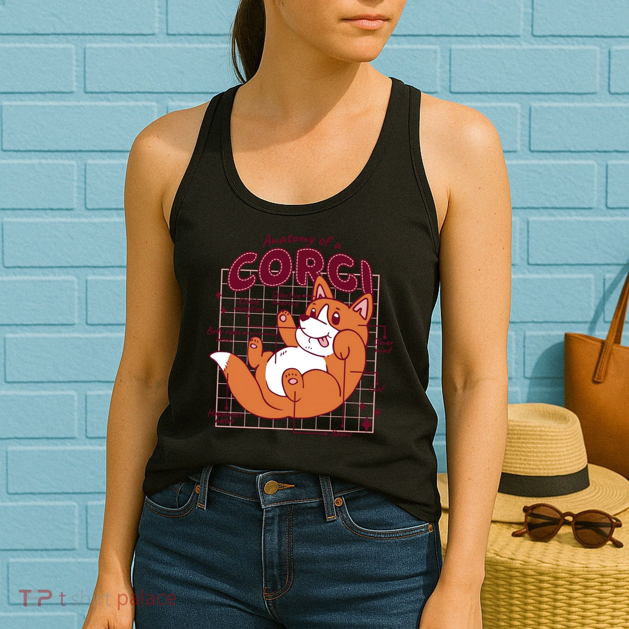 Anatomy Of A Corgi Dog Women's Tank Top