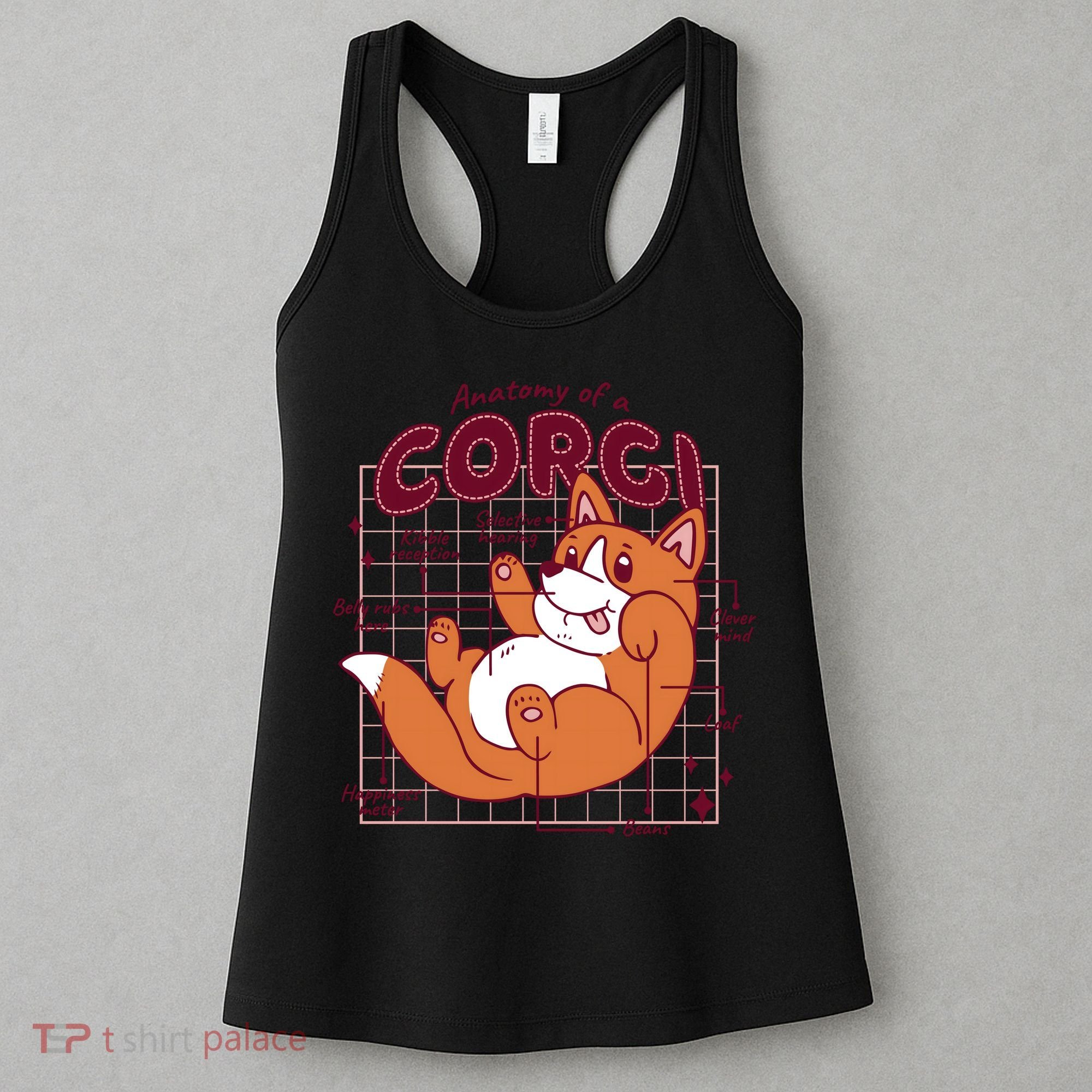 Anatomy Of A Corgi Dog Women's Tank Top