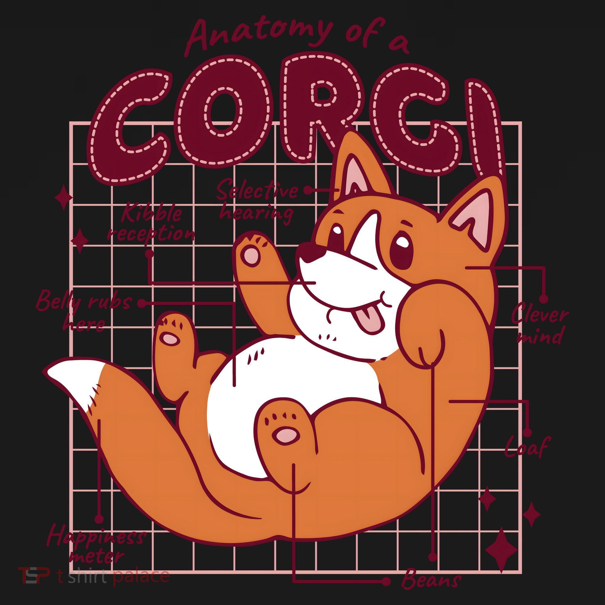 Anatomy Of A Corgi Dog Women's Tank Top