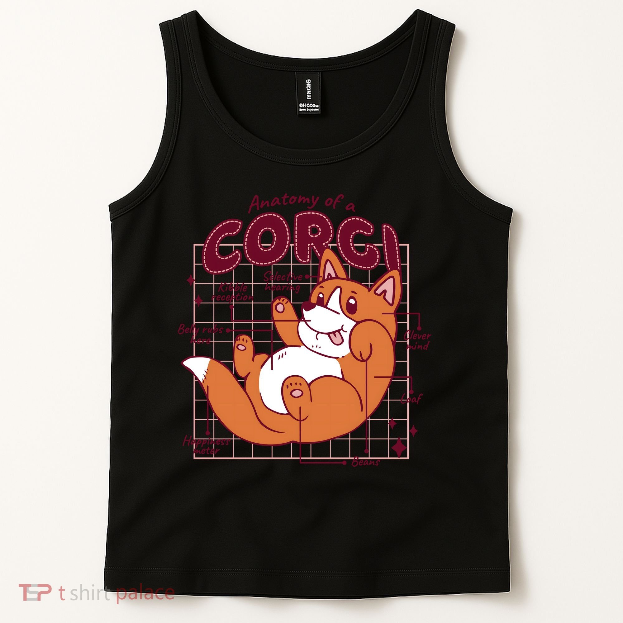 Anatomy Of A Corgi Dog Tank Top