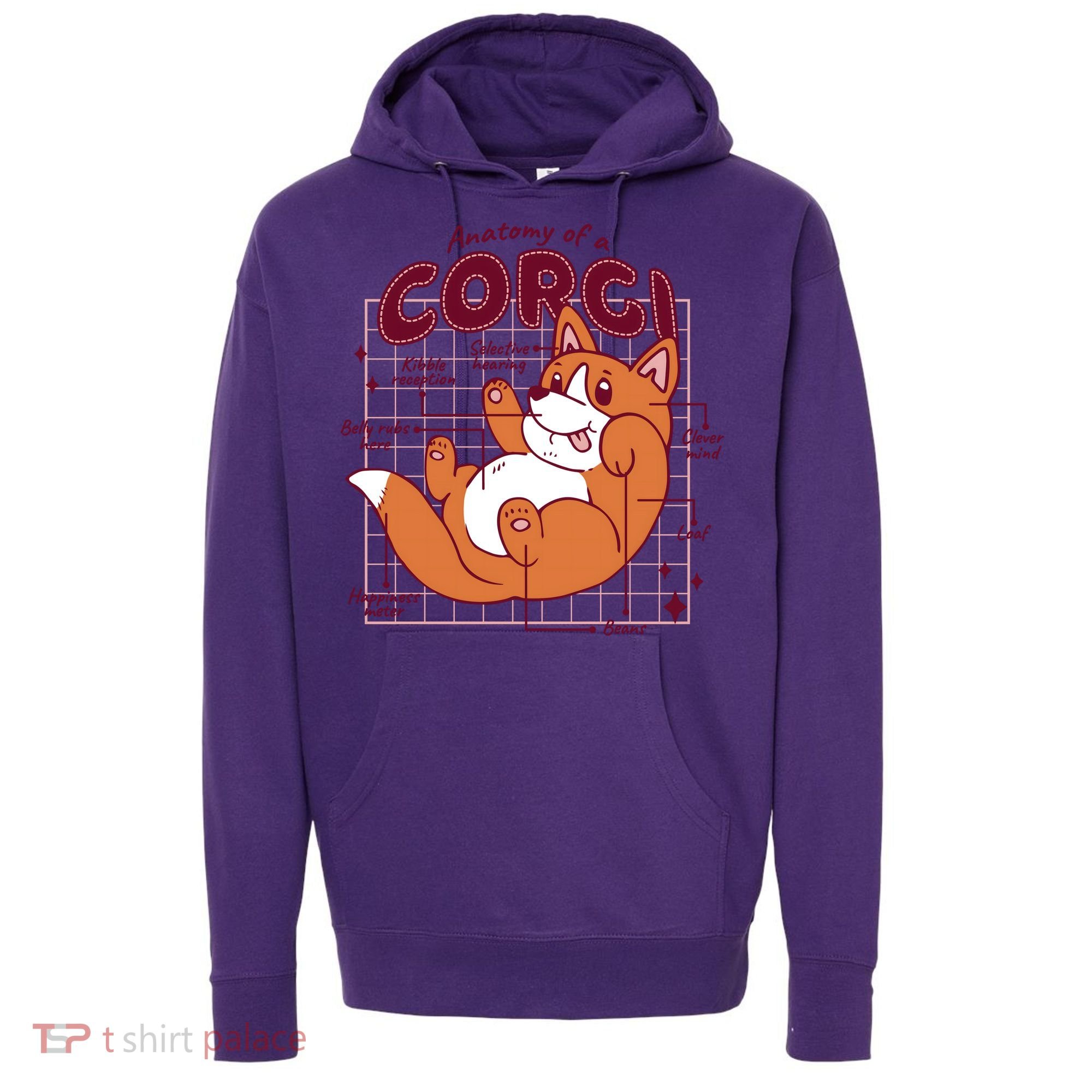 Anatomy Of A Corgi Dog Hoodie